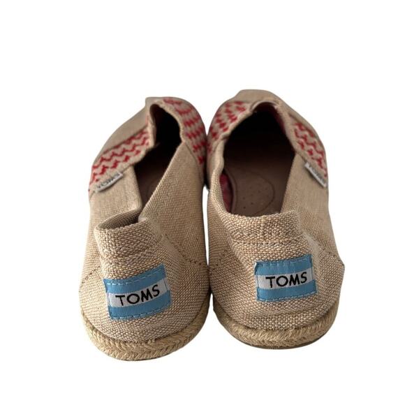 Toms Tan and Red Espadrilles - Picture 5 of 6